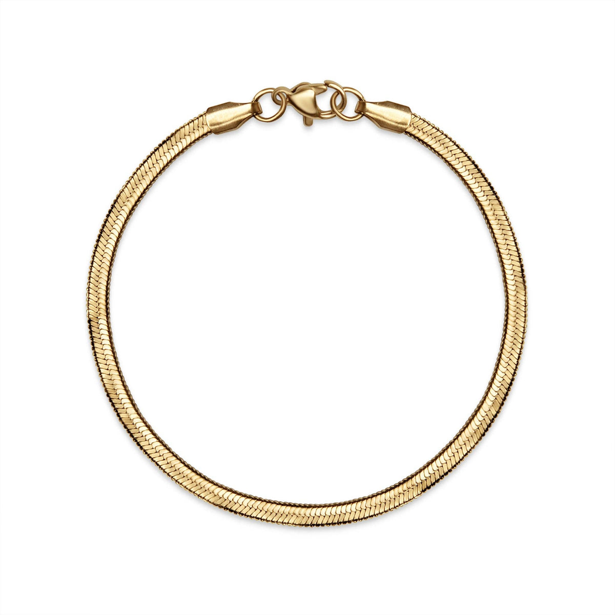 THE EVERYDAY HERRINGBONE BRACELET - 18K GOLD