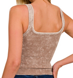 LALA SEAMLESS PADDED V-NECK BRA/TANK