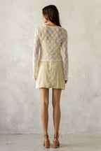 SELI CROCHET BELL SLEEVE TOP