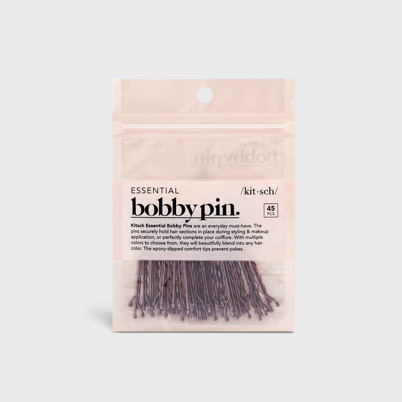ESSENTIAL BOBBY PINS - 45 PC - BROWN