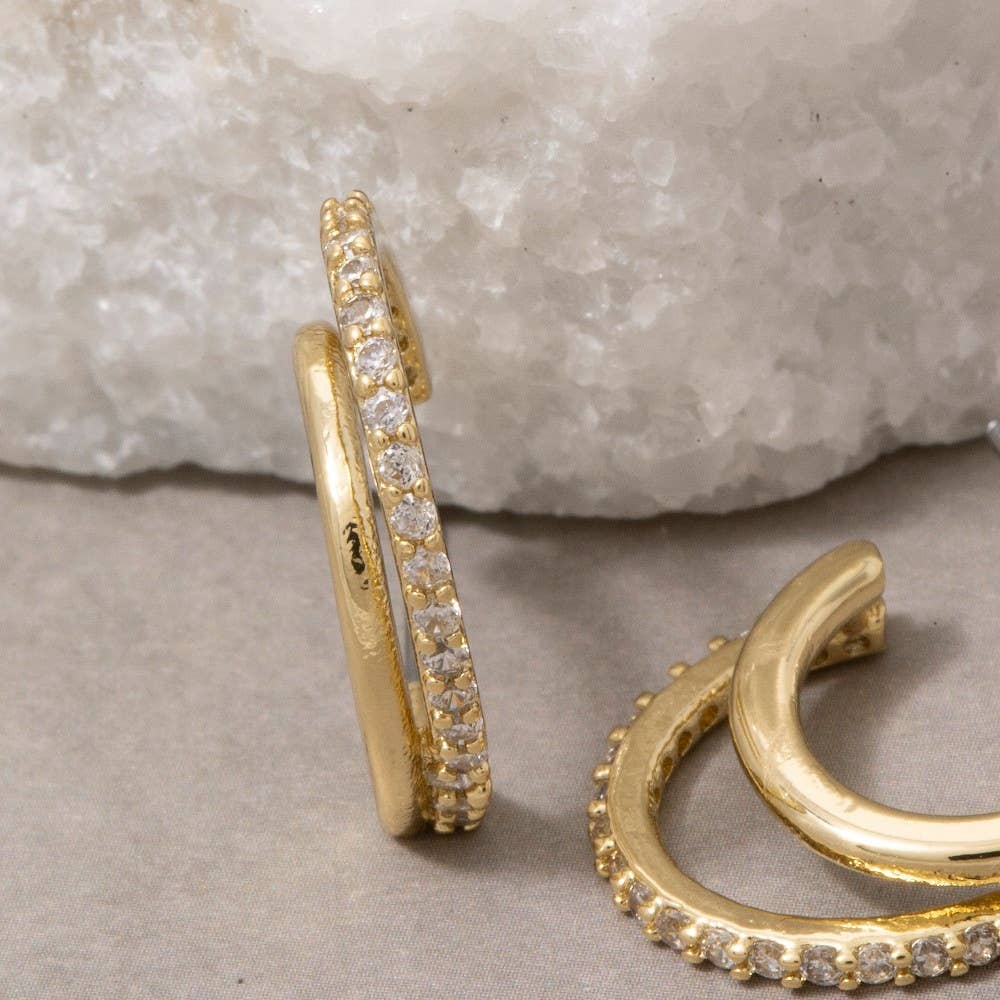 DOUBLE LAYERED HOOP EARRINGS