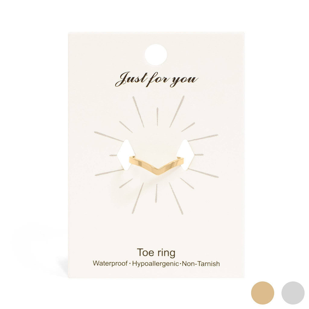 STEEL POINT TOE RING - 18K GOLD PVD
