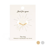 STEEL POINT TOE RING - 18K GOLD PVD