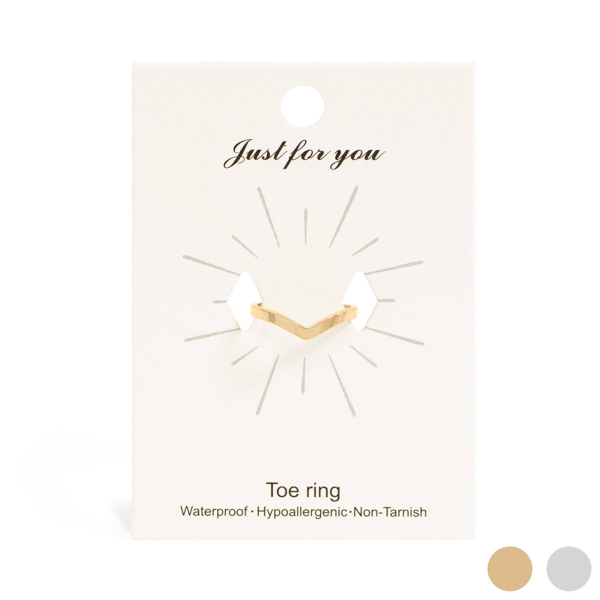 STEEL POINT TOE RING - 18K GOLD PVD