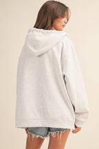 GRADDA OVERSIZED "USA" ZIP UP HOODIE JACKET