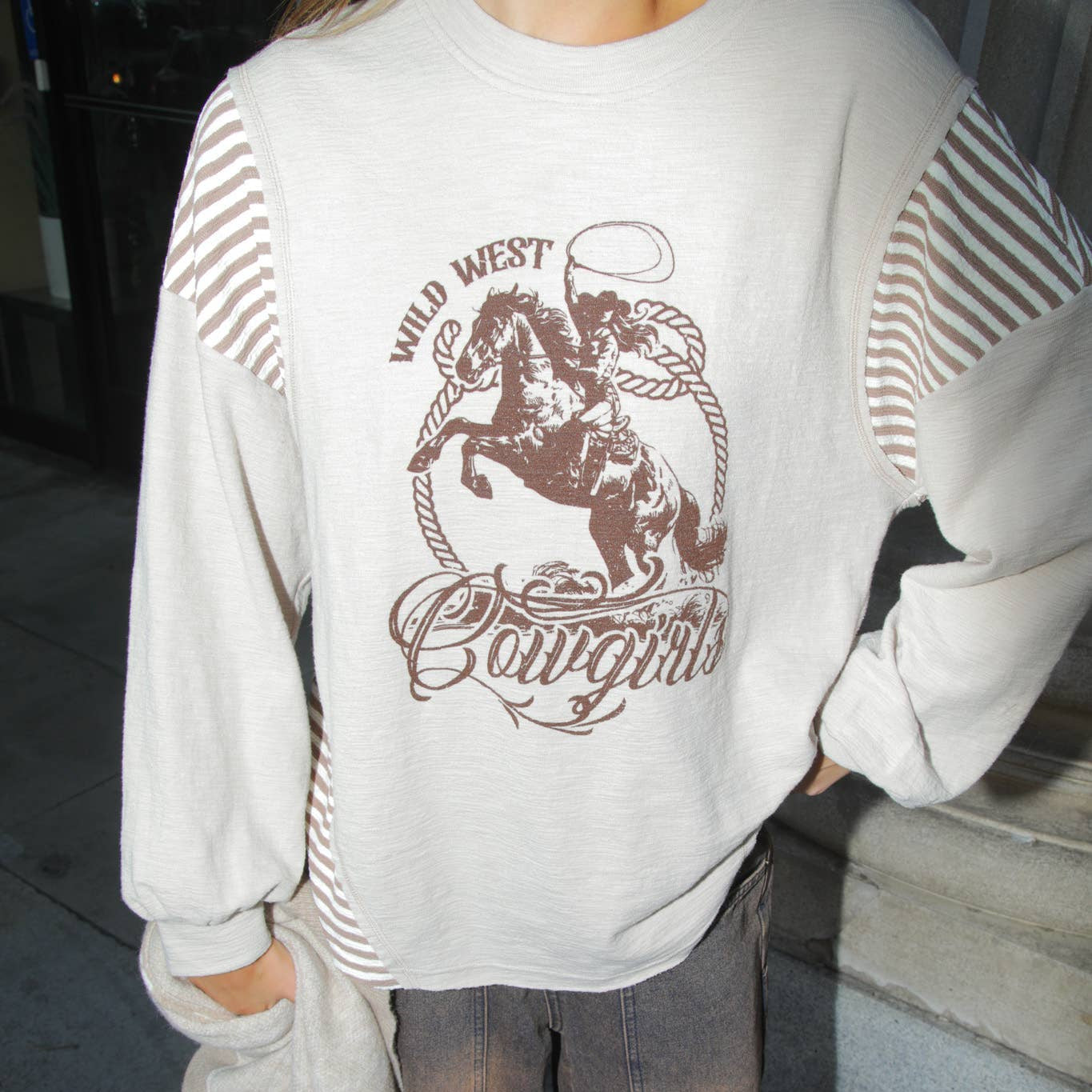 COWBOYS WESTERN STRIPE LONG SLEEVE